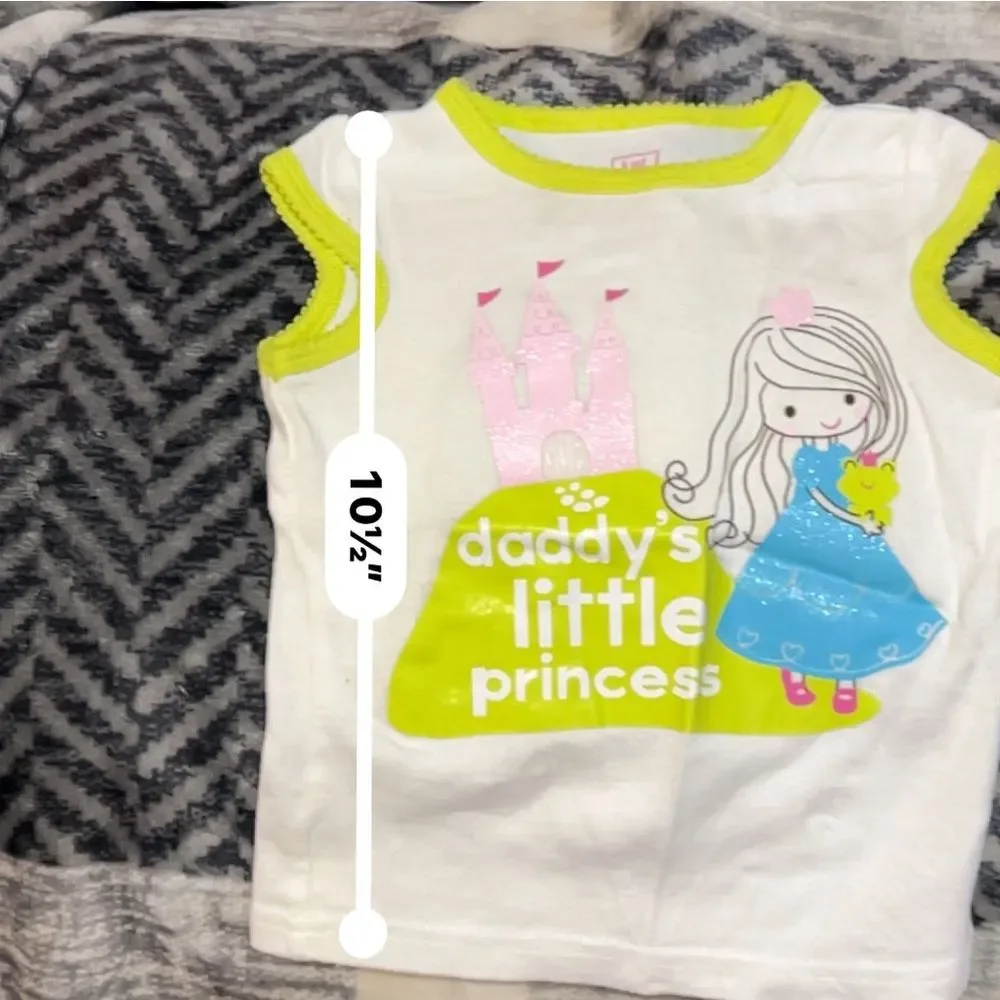 Just One You by Carter's 12M Daddy's Little Princess 2 Piece Set Shirt & Shorts